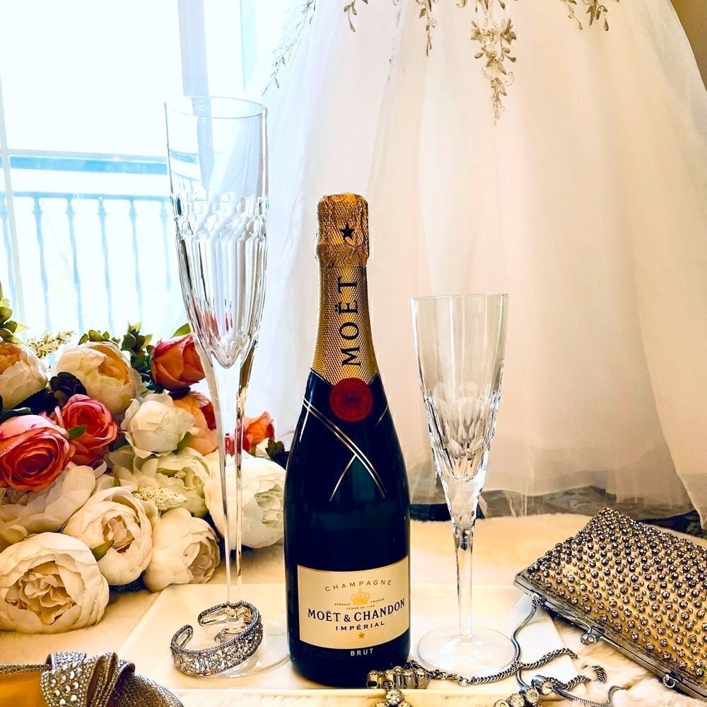 ♥️ TALL Mid Century Champagne flutes, oversized tall wedding glasses PRICE FIRM. - Picture 11 of 17